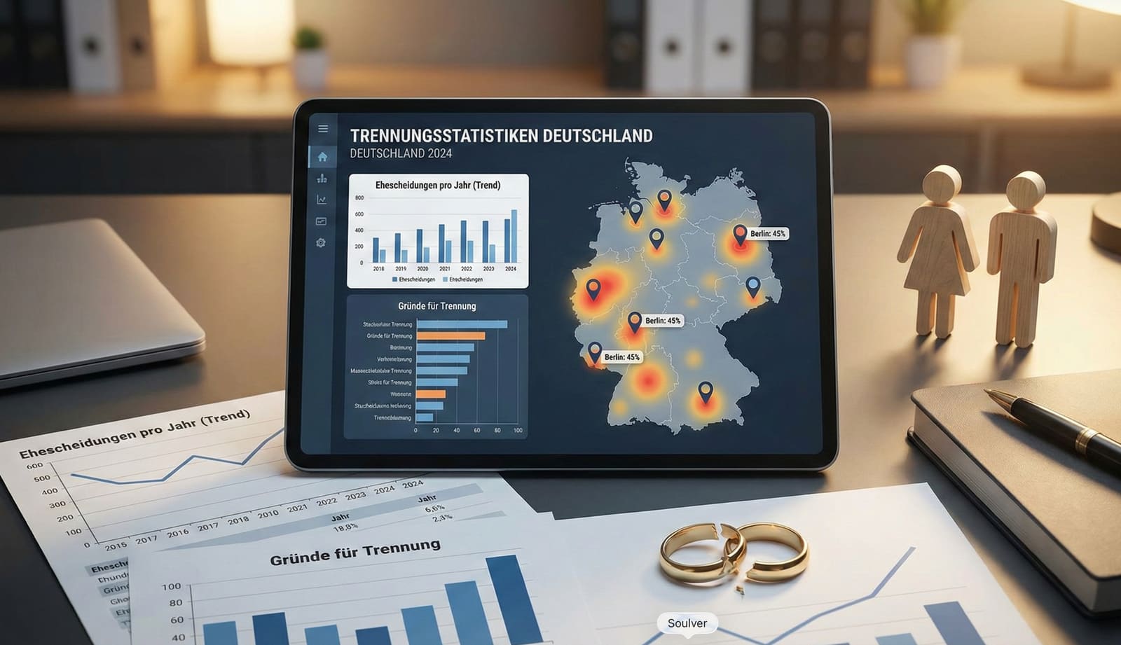 Scheidungsstatistik 2024: Zahlen & Fakten