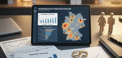 Scheidungsstatistik 2024: Zahlen & Fakten - Scheidungen in Deutschland 2024: 129.300 Ehen gesc