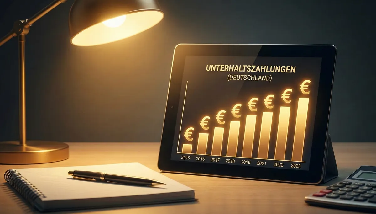Unterhaltsstatistik 2025: Tatsächliche Zahlungen - Tatsächliche Unterhaltszahlungen 2025 liegen 2-16%